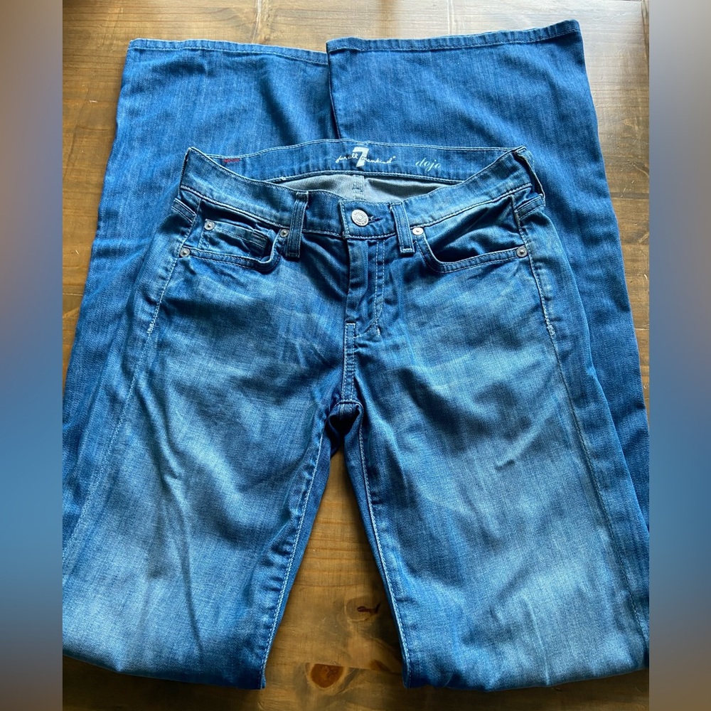7 For All Mankind Dojo Jeans-Medium Rinse-Lightweight-Women's Size 25x34